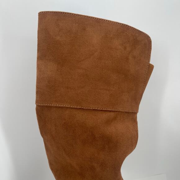 JESSICA SIMPSON Akemi Boots Size 6 Over the Knee Faux Suede Pull On NWOT Tan - Picture 6 of 16